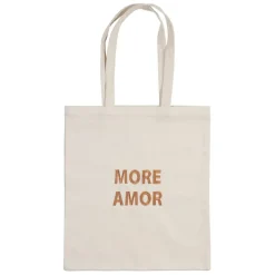 Fabrique de Styles Sacs Et Cabas*Sac tote bag "More amor" en coton écru - Funky