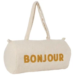 Fabrique de Styles Sacs Et Cabas*Sac weekend " Bonjour " en bouclette écru - Funky