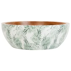 Fabrique de Styles Plats Et Saladiers*Saladier en acacia et résine - palmier