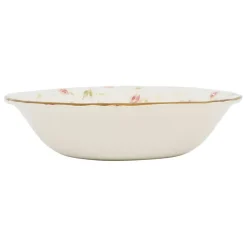 Fabrique de Styles Plats Et Saladiers*Saladier en faïence rose et doré d23cm - Rose