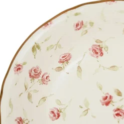 Fabrique de Styles Plats Et Saladiers*Saladier en faïence rose et doré d23cm - Rose
