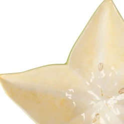 Fabrique de Styles Plats Et Saladiers*Saladier étoile de mer en dolomite vert et jaune d28cm