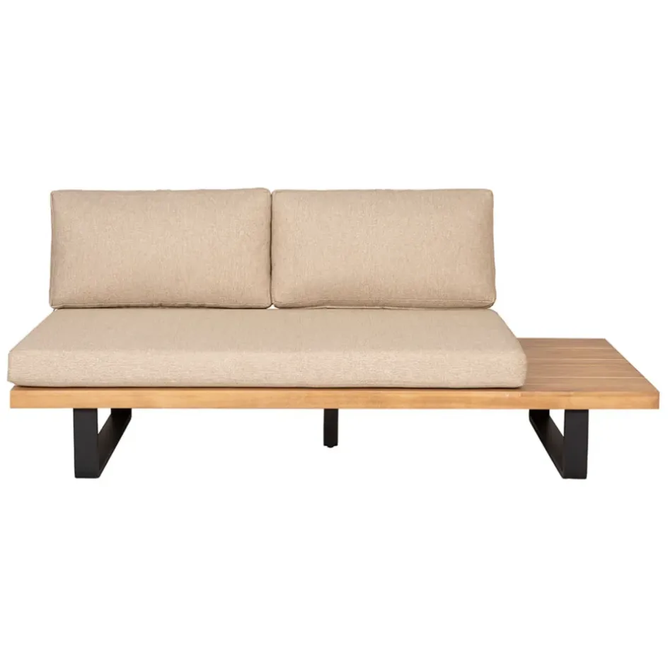 Enfant Fabrique de Styles Salons De Jardin|Jardin*Salon de jardin d'angle en bois 5 places beige - Feros