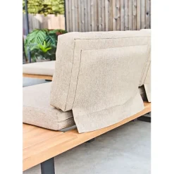 Enfant Fabrique de Styles Salons De Jardin|Jardin*Salon de jardin d'angle en bois 5 places beige - Feros