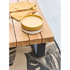 Enfant Fabrique de Styles Salons De Jardin|Jardin*Salon de jardin d'angle en bois 5 places beige - Feros