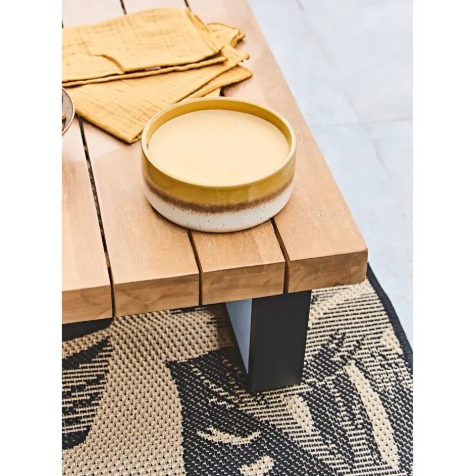 Enfant Fabrique de Styles Salons De Jardin|Jardin*Salon de jardin d'angle en bois 5 places beige - Feros