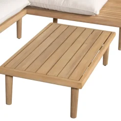 Enfant Fabrique de Styles Salons De Jardin|Jardin*Salon de jardin en acacia 3 places avec table écru - Cirina