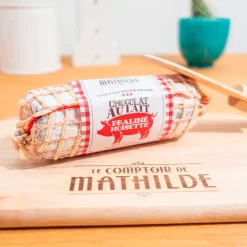 Fabrique de Styles Chocolats Et Confiseries*Saucisson chocolat au lait praline noisette