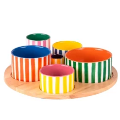 Fabrique de Styles Bols Et Coupelles*Service aperitif 6 pièces en porcelaine - Buenos Aires