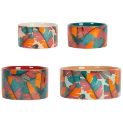 Fabrique de Styles Bols Et Coupelles*Service apéritif 4 pièces en grès et bambou - Seguia