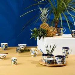 Fabrique de Styles Bols Et Coupelles*Service apéritif 4 pièces en porcelaine et bambou palmier - Mocoa