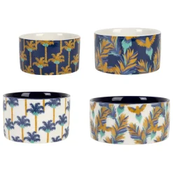 Fabrique de Styles Bols Et Coupelles*Service apéritif 4 pièces en porcelaine et bambou palmier - Mocoa