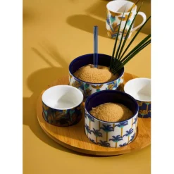 Fabrique de Styles Bols Et Coupelles*Service apéritif 4 pièces en porcelaine et bambou palmier - Mocoa