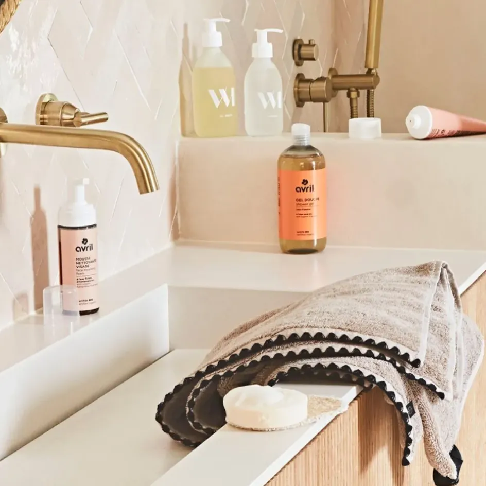 Fabrique de Styles Serviettes De Bain*Serviette de bain en coton couleur lin 70x130cm - Issey