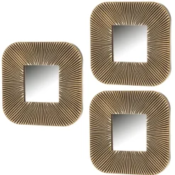 Fabrique de Styles Miroirs*Set de 3 miroir en polypropylene 25x25cm