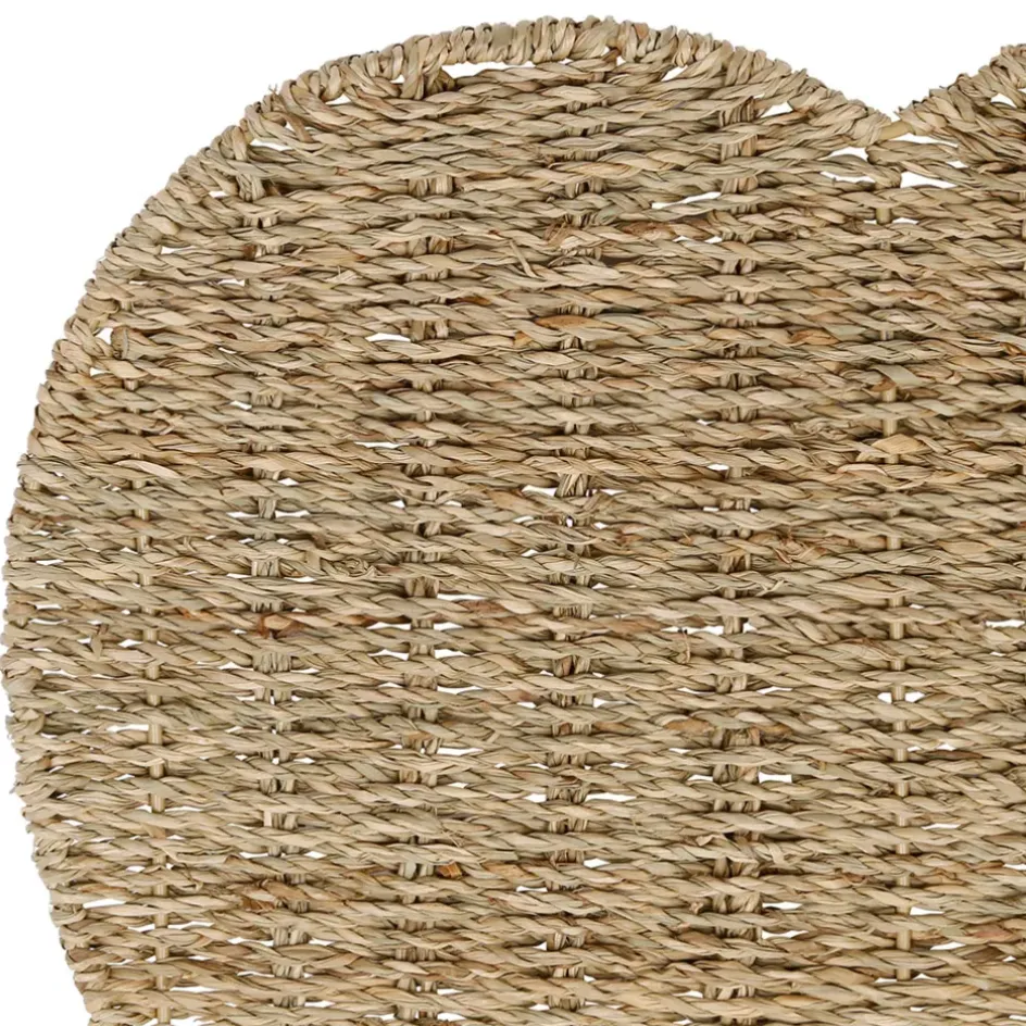 Fabrique de Styles Sets De Table*Set de table coeur en jonc de mer 37x38cm - Borneo
