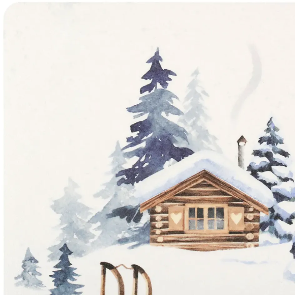 Fabrique de Styles Sets De Table*Set de table en vinyle blanc et bleu 45x30cm - Chalet