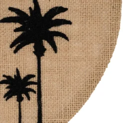 Fabrique de Styles Sets De Table*Set de table rond en jute naturel et noir - palmea