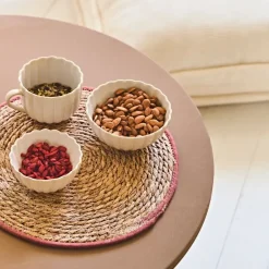 Fabrique de Styles Sets De Table*Set de table tressé en jonc de mer liseré terracotta d38cm