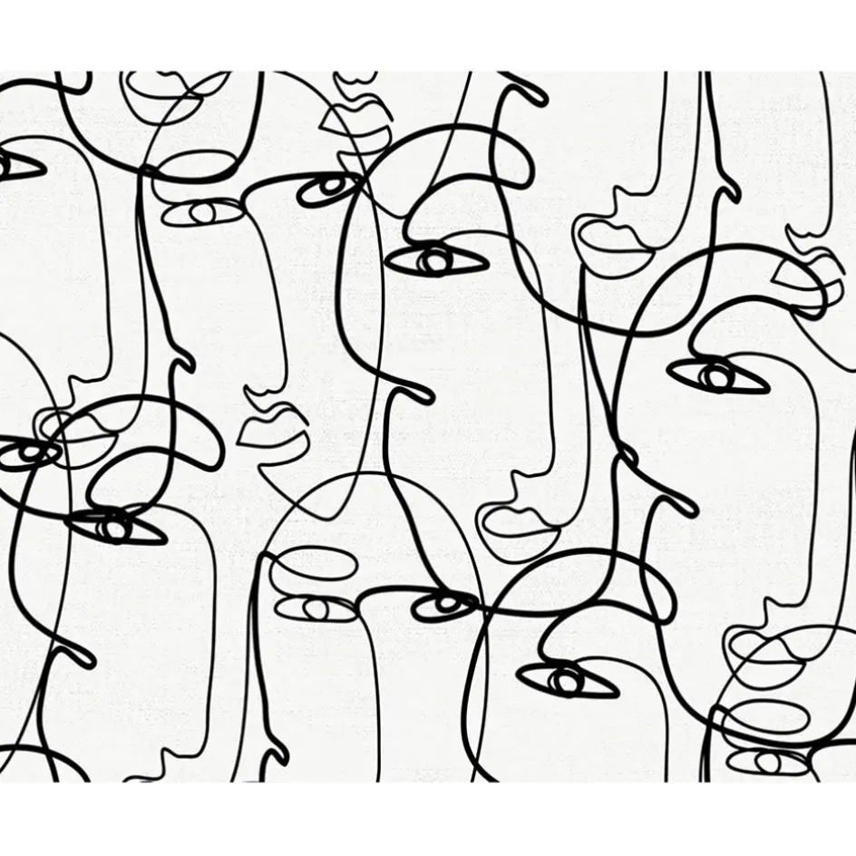 Fabrique de Styles Sets De Table*Set de table vinyle visages 30x40cm