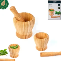 Fabrique de Styles Ustensibles De Cuisine*Set pilon et mortier en bambou