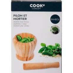 Fabrique de Styles Ustensibles De Cuisine*Set pilon et mortier en bambou