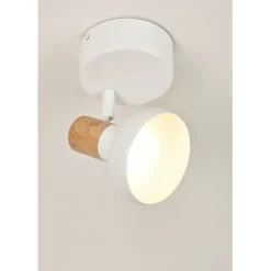 Fabrique de Styles Suspensions*Spot 1 lumière en métal effet bois - alvar