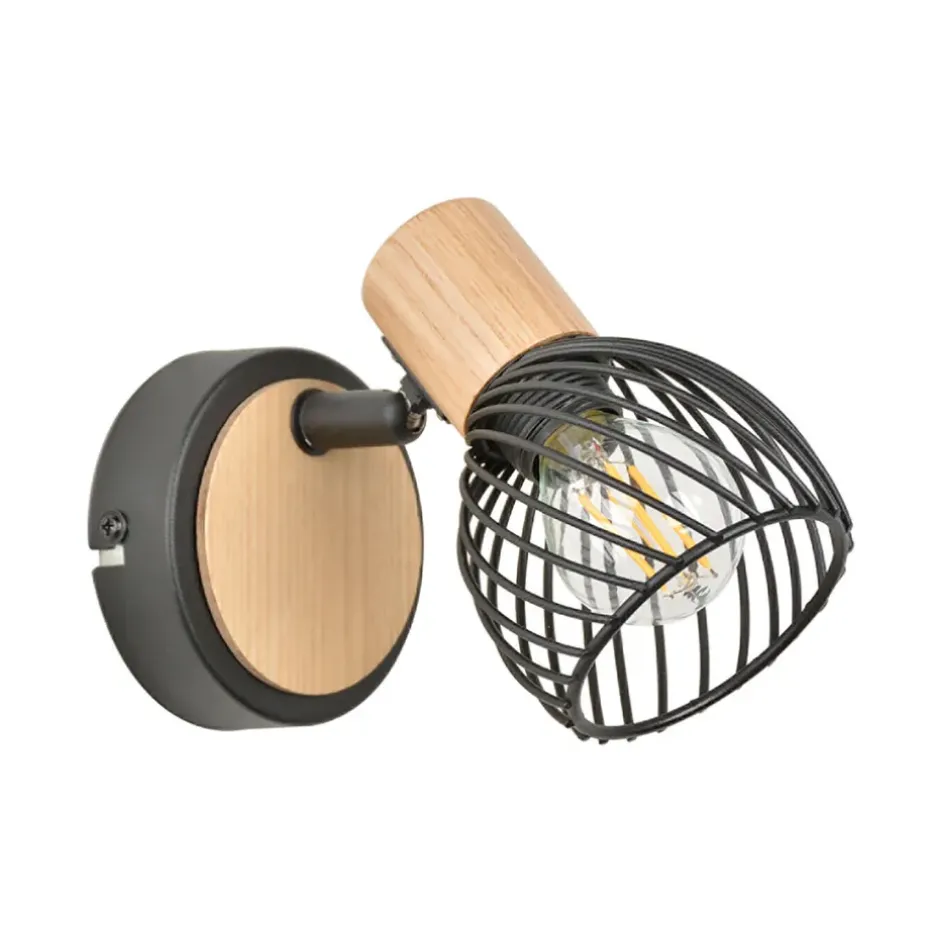 Fabrique de Styles Appliques*Spot 1 lumière en métal h13cm mat noir - kento