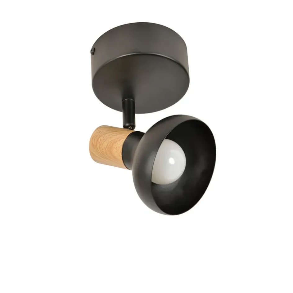 Fabrique de Styles Suspensions*Spot 1 lumière en métal et effet bois - Alvar