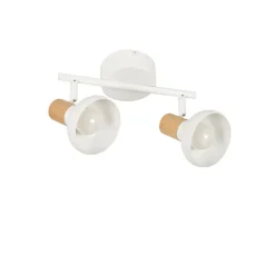 Fabrique de Styles Suspensions*Spot 2 lumières en métal effet bois - Alvar