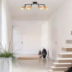 Fabrique de Styles Suspensions*Spot 4 lumières en raphia L60cm - Playa