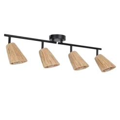 Fabrique de Styles Suspensions*Spot 4 lumières en raphia L60cm - Playa