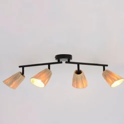 Fabrique de Styles Suspensions*Spot 4 lumières en raphia L60cm - Playa