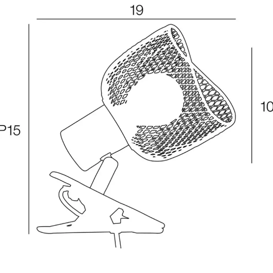 Fabrique de Styles Suspensions*Spot à pince en métal h19cm - Ottawa
