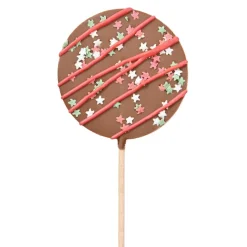 Fabrique de Styles Chocolats Et Confiseries*Sucette chocolat lait - rayures de noël 50g