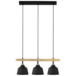 Fabrique de Styles Suspensions*Suspension 3 feux en fer et manguier h121cm mat - ferese