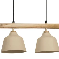 Fabrique de Styles Suspensions*Suspension 5 lampes en fer et manguier L114cm - Ferese
