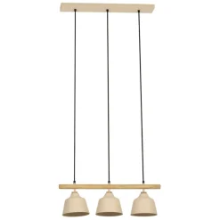 Fabrique de Styles Suspensions*Suspension 3 lampes en fer et manguier L66cm - Ferese