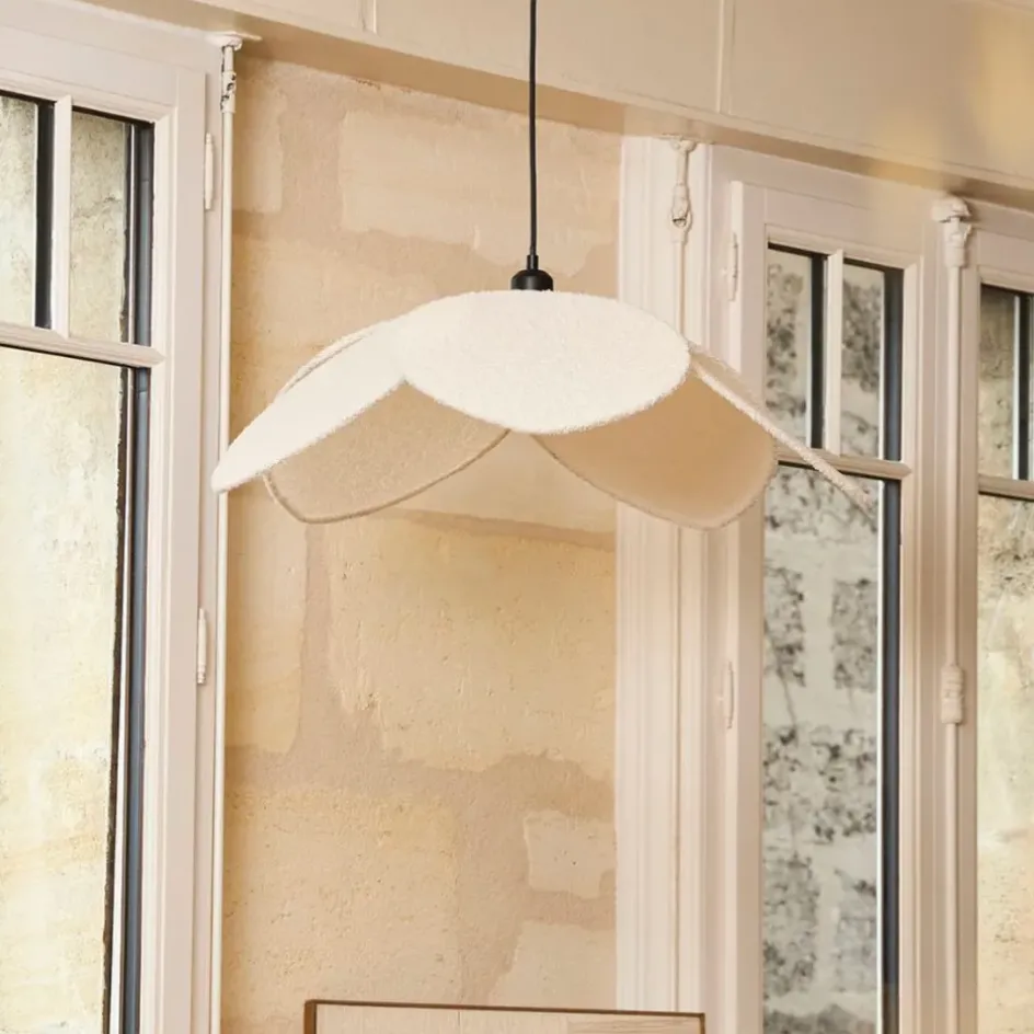 Fabrique de Styles Suspensions*Suspension bouclette écru d70cm