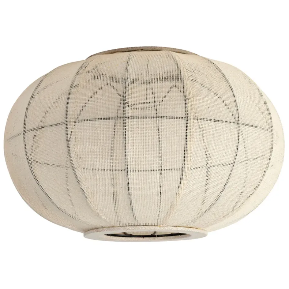 Fabrique de Styles Suspensions*Suspension en coton et fer écru non électrifiée d45xh28cm - Enigma