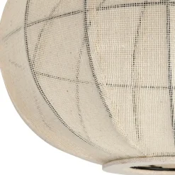 Fabrique de Styles Suspensions*Suspension en coton et fer écru non électrifiée d45xh28cm - Enigma