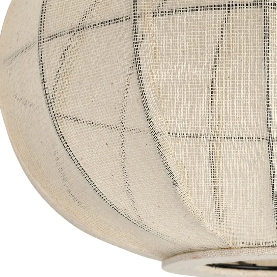 Fabrique de Styles Suspensions*Suspension en coton et fer écru non électrifiée d45xh28cm - Enigma