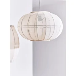 Fabrique de Styles Suspensions*Suspension en coton et fer écru non électrifiée d45xh28cm - Enigma