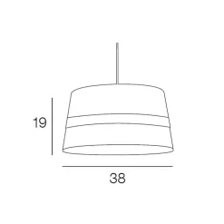 Fabrique de Styles Suspensions*Suspension en coton et velours d38cm - velvet