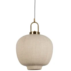 Fabrique de Styles Suspensions*Suspension en lin et doré d35cm - Calypso