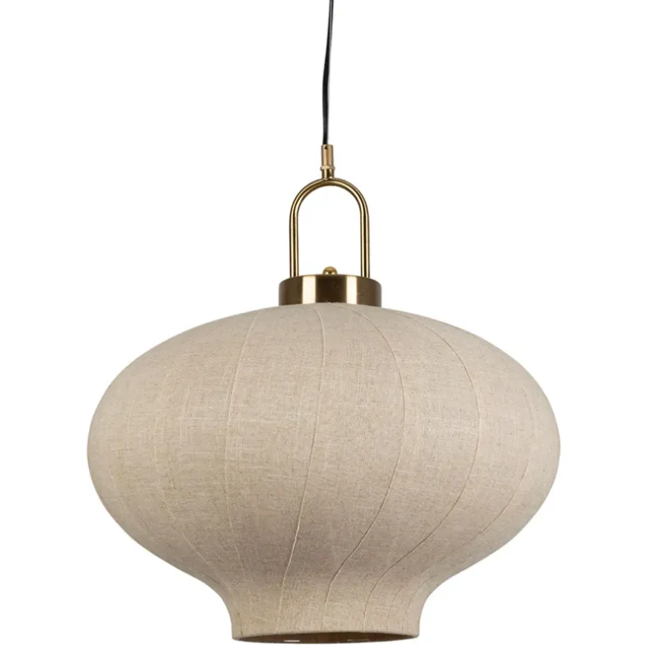 Fabrique de Styles Suspensions*Suspension en lin et doré d45cm - Calypso