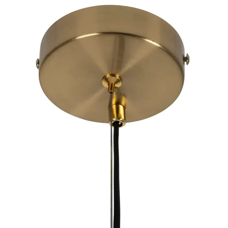 Fabrique de Styles Suspensions*Suspension en lin et doré d45cm - Calypso