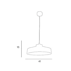 Fabrique de Styles Suspensions*Suspension en métal noir d41cm - Indus