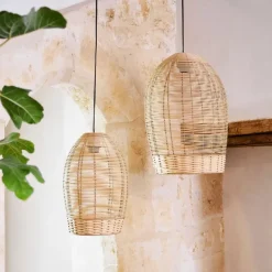 Fabrique de Styles Suspensions*Suspension en rotin et fer d34cm - Bohème