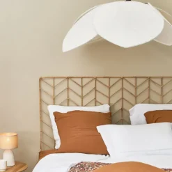 Fabrique de Styles Suspensions*Suspension en tissu et frêne d110x39cm écru - Bouclette